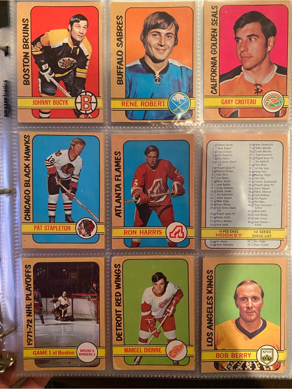 1972-73 O-Pee-Chee series one hockey card set 110 cards. EX- NM